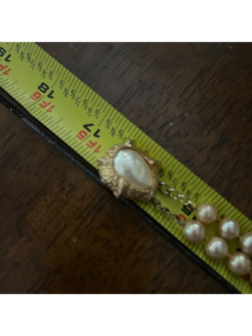 Vintage Marvella Double-Strand Glass Pearl Necklace With Ornate Gold-Tone Clasp - Picture 15 of 15